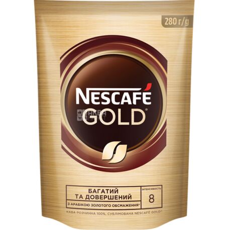 Nescafe Gold, 280 г, Кофе Нескафе Голд, растворимый