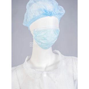 Комплект відвідувача №1 (халат+маска+шапочка+бахіли)