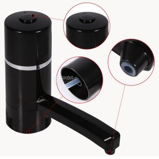 ViO E4 black, Помпа для бутилированной воды электрическая, черная, USB помпа