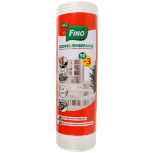 Fino, 30 шт., салфетки Экспресс-уборка универсальная Фино, в рулоне, белые