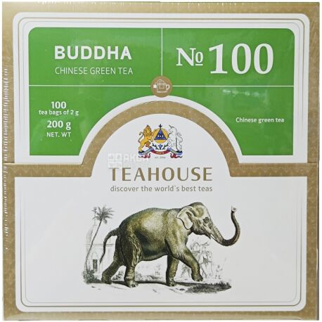Teahouse Buddha №100, 100 шт. х 2 г, Чай зелений Будда