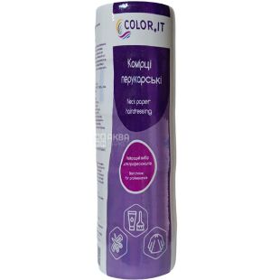 Chila, 5 рул., х 100 шт., Чила, Комірці перукарські на липучці, білі, 6,5 см