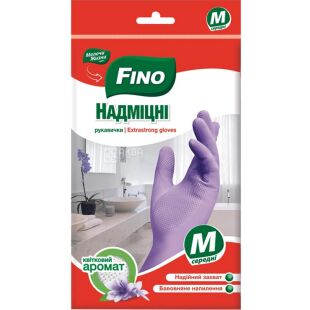 Fino, 1 пара, Розмір М, Рукавички господарські, латексні, надміцні, в асортименті