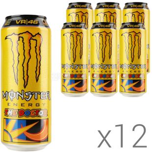 Monster Energy, The Doctor, Упаковка 12 шт. х 0,5 л, Напій енергетичний безалкогольний