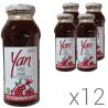Yan, Упаковка 12 шт. х 250 мл, Сік Гранатовий Ян, без цукру, скло