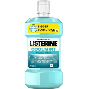 Listerine Свіжа м'ята, 600 мл, Ополіскувач для ротової порожнини