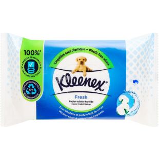 Kleenex, Clean Care, 42 листа, Туалетная бумага Клинекс, Влажная