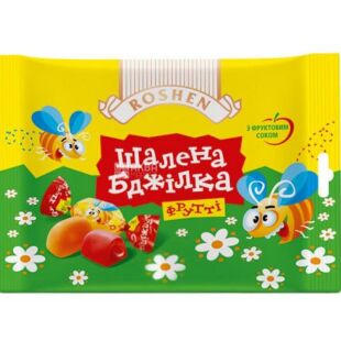 Roshen Crazy Bee, 200 г, Конфеты жевательные Бешеная Пчелка, Рошен