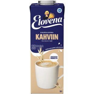 Elovena Kahviin Barista, 1 л, Еловена Бариста, Молоко вівсяне для кави, 3%