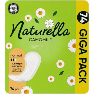 Naturella Camomile Normal, 74 шт., Натурелла, Ежедневные прокладки с с ароматом ромашки
