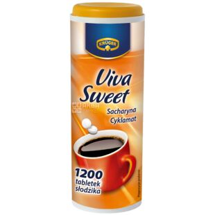 Kruger Viva Sweet, 1200 таблеток, Крюгер, Заменитель сахара на основе сахарина