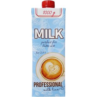 PROFESSIONAL line, 1 л, Профешнл лайн, Молоко для кофейных напитков, ультрапастеризованное, 2,5%