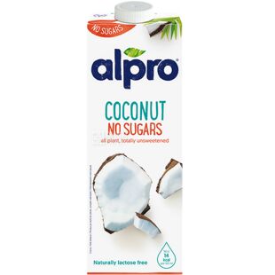 Alpro Coconut No Sugars, 1 л, Алпро, Молоко кокосове без цукру