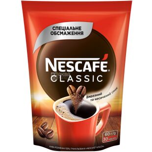 Nescafe Classic, 60 г, Кофе Нескафе Классик, растворимый