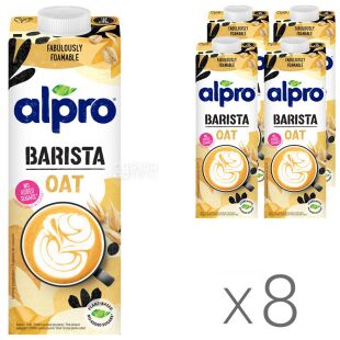 Alpro, Barista Professionals, Упаковка 8 шт. х 1 л, Напиток овсяный к кофе, 2,5 %