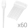 Промтус, 60 упаковок по 100 шт., Вилка пластикова, біла