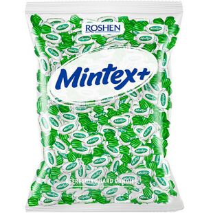 Roshen Mintex+  Mint, 1 кг, Карамель зі смаком м'яти Мінтекс+, Рошен