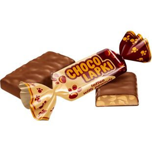 Roshen Choco Lapki, 1 кг, Конфеты Шоколапки, Рошен