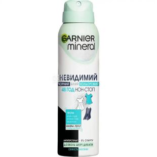 Garnier Mineral, 150 мл, Дезодорант-антиперспірант, Ніжність бавовни, Спрей