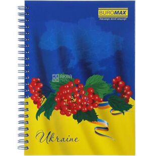 Buromax, Зошит для записів, на пружині, А5, 96 л., клітина, в асортименті