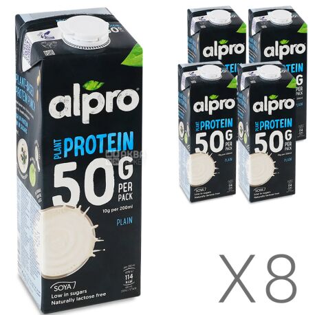 Alpro Plant Protein, Pack of 8 pcs. x 1 l, Alpro, Soy milk with protein -  buy Soy milk in Kyiv, water delivery AquaMarket