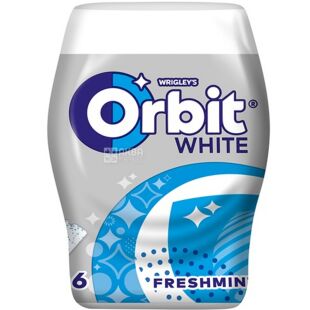 Orbit White, 46 г, Орбіт Вайт, Жувальна гумка, Свіжа м'ята, природна білизна зубів