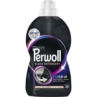 Perwoll Advanced Black, 1 л, Гель для стирки темной и черной одежды, Перволь