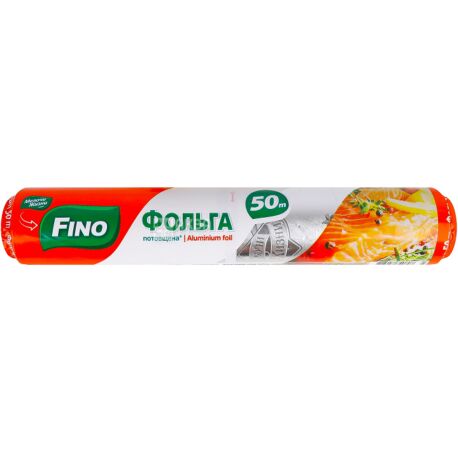 Fino, 50 м х 29 см, Фольга алюминиевая, утолщенная, 11 мкм
