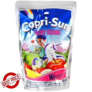 Capri-Sun Fairy drink, 0,2 л, Напиток сокосодержащий Мультифрукт Капри-Сан, с трубочкой