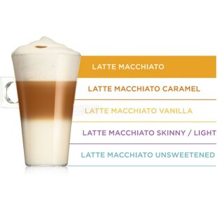 Nescafe Dolce Gusto Latte Macchiato, 16 шт. х 11,45 г, Нескафе Дольче Густо, Кава в капсулах Лате Макіато