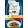 Gourmet Perle Duo, 85 г, Корм для котов, С курицей и говядиной в подливе