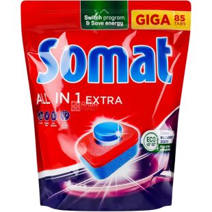 Somat All in, 85 шт., Таблетки для миття посуду в ПММ, Все в 1
