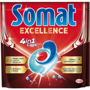 Somat Excellence, 60 шт., Сомат, Таблетки для посудомоечной машины
