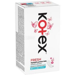 Kotex, Normal Deo, 56 шт., Ежедневные гигиенические прокладки