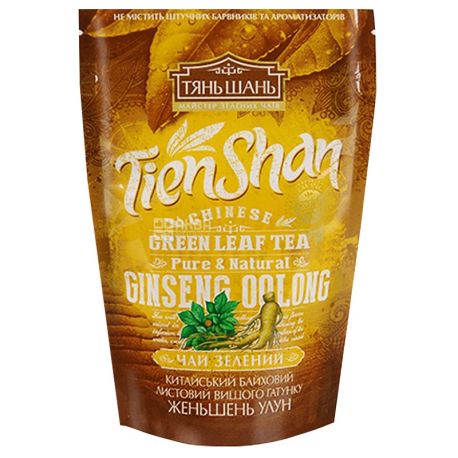 Тянь Шань, Ginseng Oolong, 100 г, Чай Женьшень Улун, зеленый