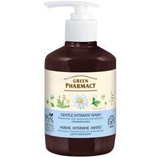 Green Pharmacy, 370 мл, Жидкое мыло для интимной гигиены, ромашка