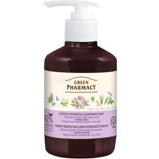Green Pharmacy, Женские травы, 370 мл, Молочко жидкое для интимной гигиены 