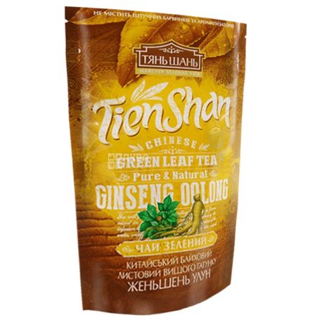 Тянь Шань, Ginseng Oolong, 100 г, Чай Женьшень Улун, зеленый