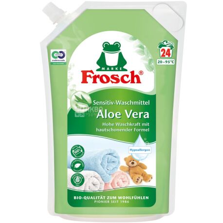 Frosch, 1,8 л, Фрош, Средство для стирки универсальное, с экстрактом алоэ
