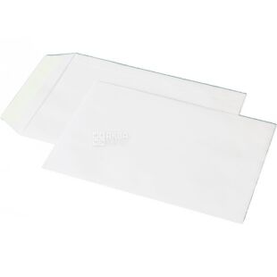 Конверт B4 (250х353 мм) белые 50 шт., с отрывной лентой