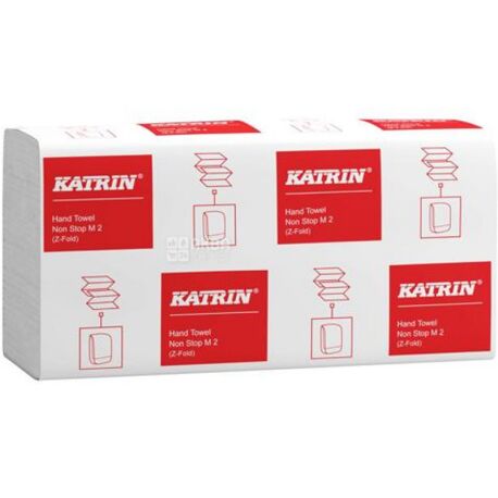Katrin Classic, 160 листов, Бумажные полотенца Катрин, 2-х слойные, Z-сложения, серые, 240х230 мм