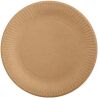Тарілка паперова закусочна кругла, 100 шт., Ø180 мм, крафтова