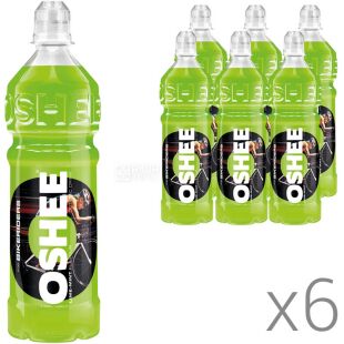 Oshee Isotonic Sport Zero Lime-Mint, Упаковка 6 шт. х 0,75 л, Напиток изотонический витаминизированный негазированный Мята-Лайм 