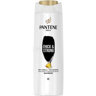  Pantene, 400 мл, Шампунь для тонких и ослабленных волос, Густые и прочные