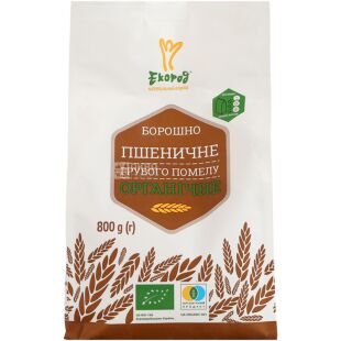 Экород, 800 г, Мука пшеничная, грубого помола, органическая