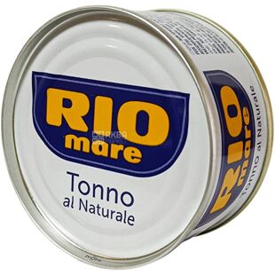 Rio Mare, Tonno al Naturale, 80 г, Тунец в собственном соку, Филе 