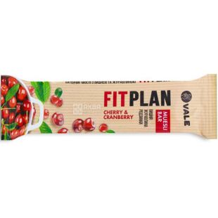 Vale FitPlan, 30 г, Вале ФітПлан, Батончик-мюслі з вишнею та журавлиною