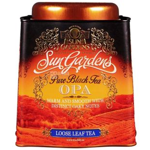 Sun Gardens, ОРА, 150 г, Чай Сан Гарденс, ОПА, чорний, цільнолистовий, ж/б