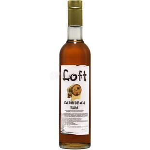 Loft Caribbean rum, 700 мл, Сироп Лофт, Карибский ром, стекло