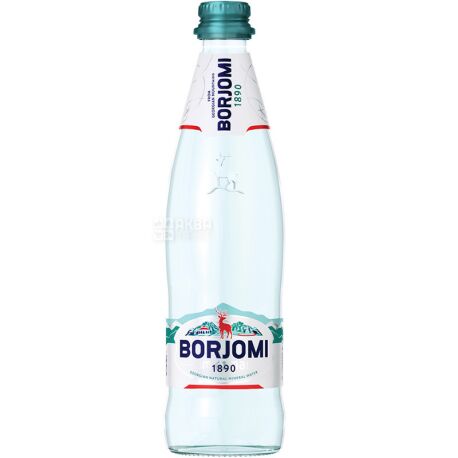 Borjomi, 0,5 л, Боржоми, Вода минеральная газированная, стекло